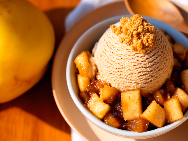 Sorvete Proteico de Torta de Maçã