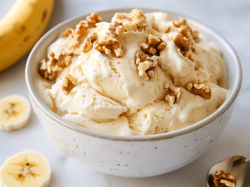 Banana Walnut Greek Frozen Yogurt - Ninja Creami Recipe