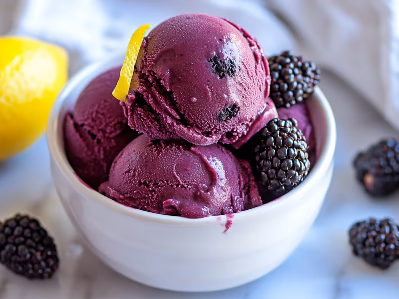 Blackberry Lemon Sorbet - Ninja Creami Recipe