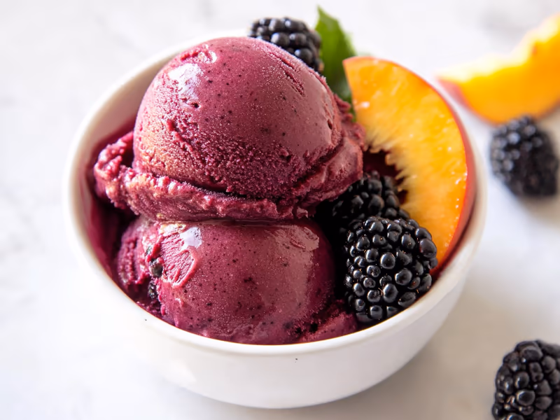 Blackberry Peach Sorbet - Ninja Creami Recipe