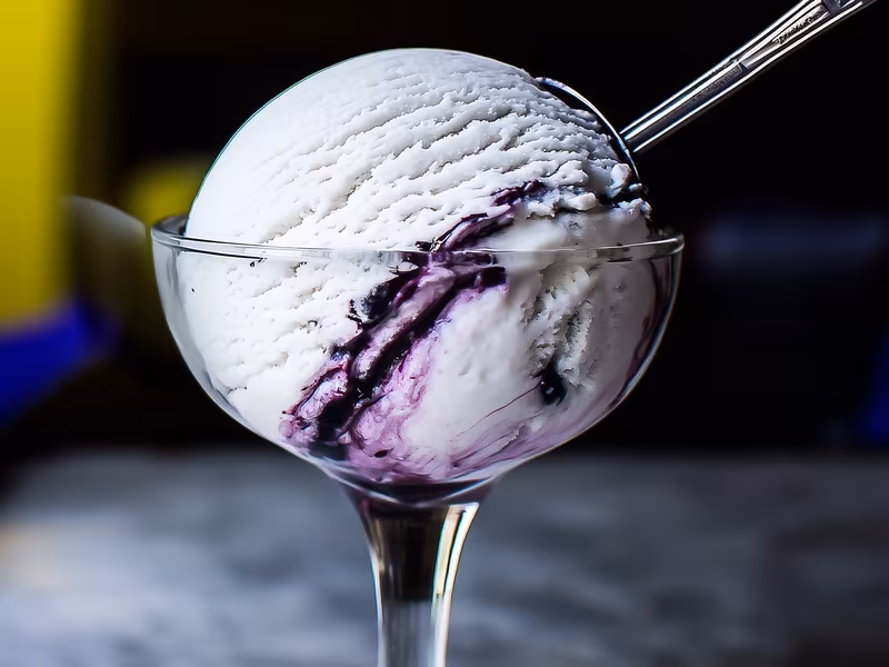 Helado de Cheesecake de Arándano