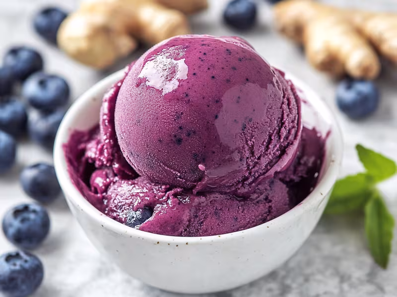 Blueberry Ginger Sorbet