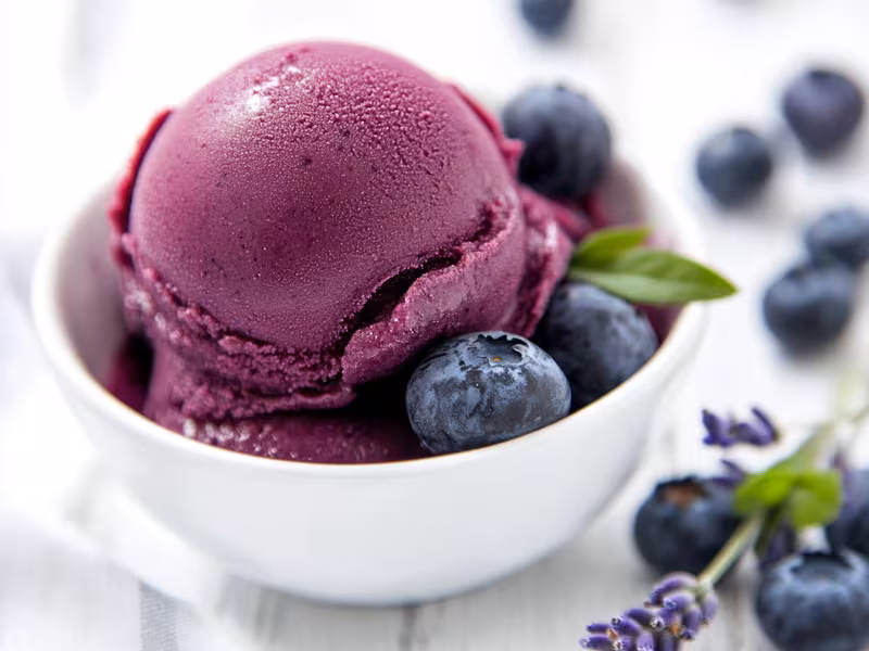 Blueberry Lavender Sorbet