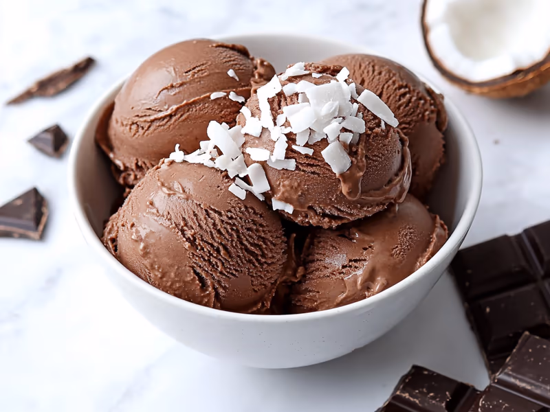 Chocolate Coconut Protein Ice Cream - Ninja Creami Recipe
