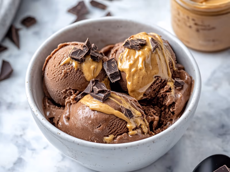 Chocolate Peanut Butter Greek Frozen Yogurt - Ninja Creami Recipe