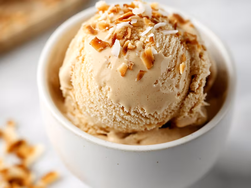 Kokos-Karamell-Crunch-Eiscreme