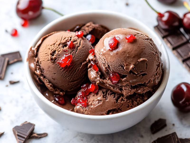 Dark Chocolate Cherry Cordial Ice Cream - Ninja Creami Recipe