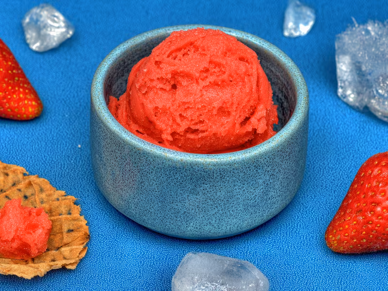 Sorbete de Fresas Frescas