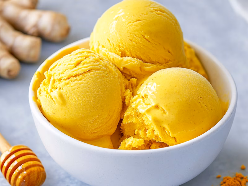 Ginger Turmeric Honey Ice Cream
