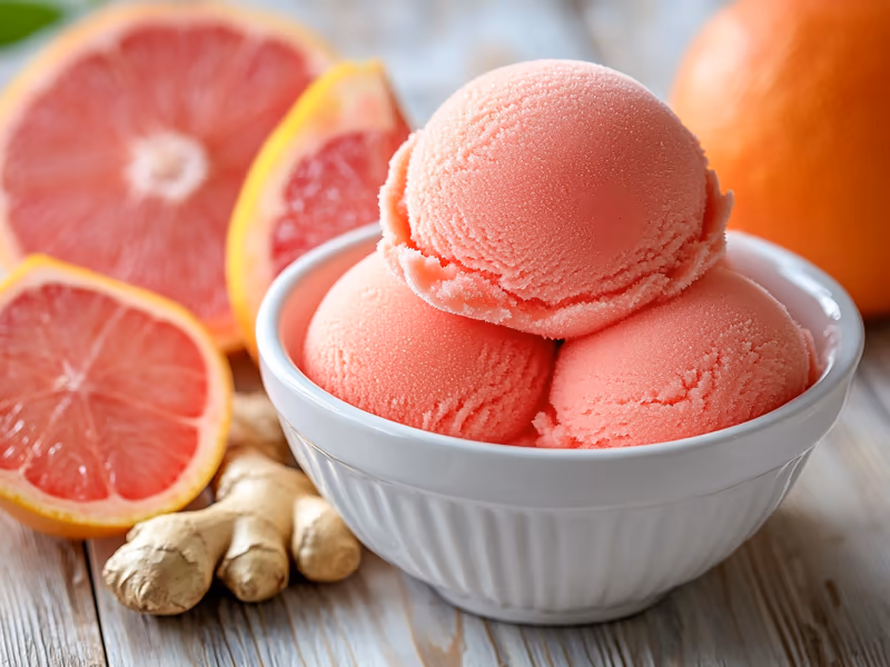 Grapefruit Ginger Sorbet - Ninja Creami Recipe