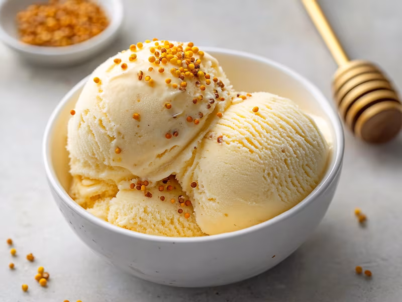 Honey Bee Pollen Ice Cream - Ninja Creami Recipe