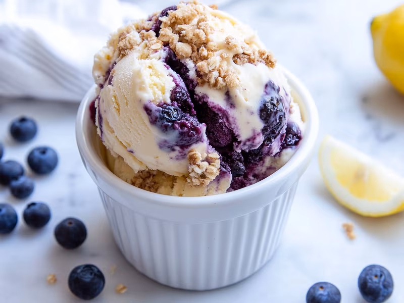 Lemon Blueberry Crumble Ice Cream - Ninja Creami Recipe