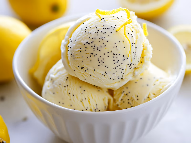 Lemon Poppy Seed Ice Cream - Ninja Creami Recipe