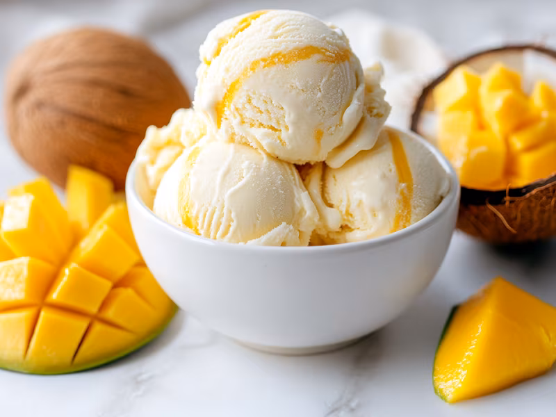 Mango Coconut Cream Ice Cream - Ninja Creami Recipe