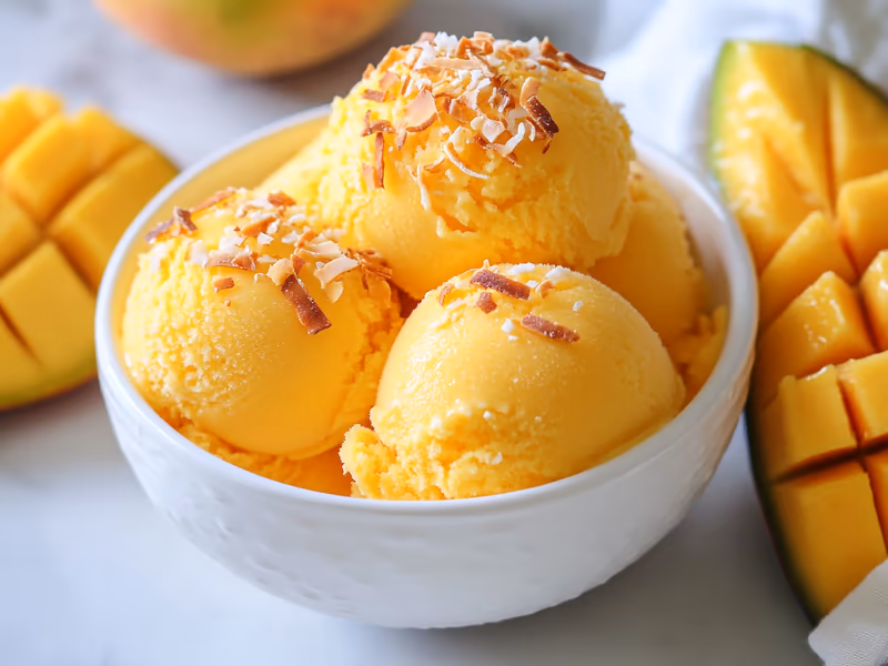 Mango Coconut Sorbet - Ninja Creami Recipe