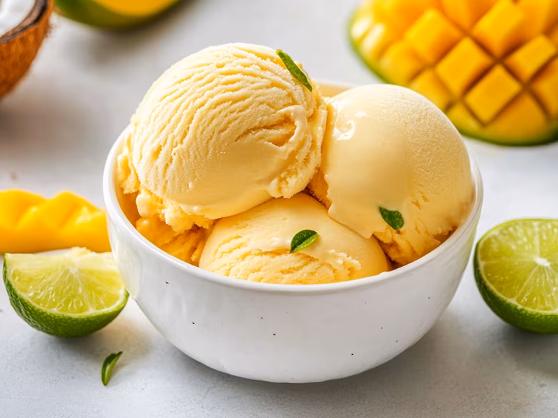 Mango Lime Coconut Ice Cream - Ninja Creami Recipe