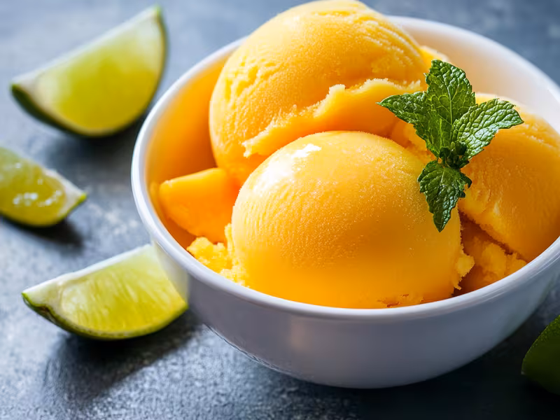 Mango Lime Mint Sorbet - Ninja Creami Recipe