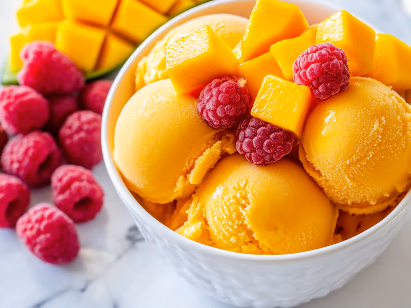 Mango Raspberry Sorbet - Ninja Creami Recipe
