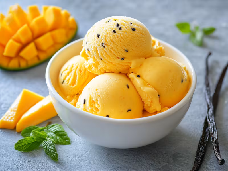 Mango Vanilla Bean Ice Cream