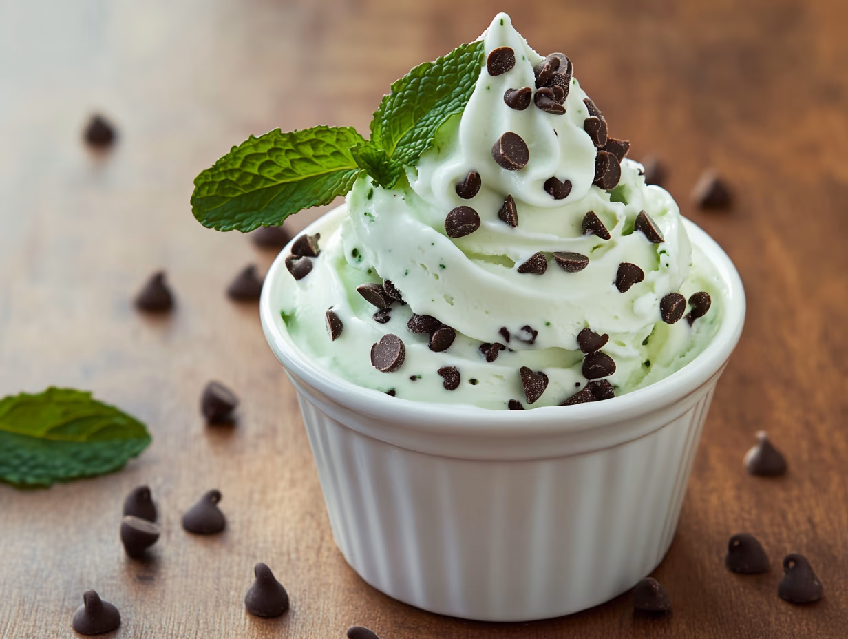 Mint Chocolate Chip Soft Serve - Ninja Creami Recipe