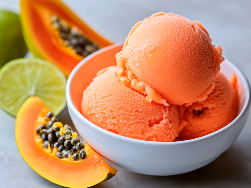 Papaya Lime Sorbet - Ninja Creami Recipe