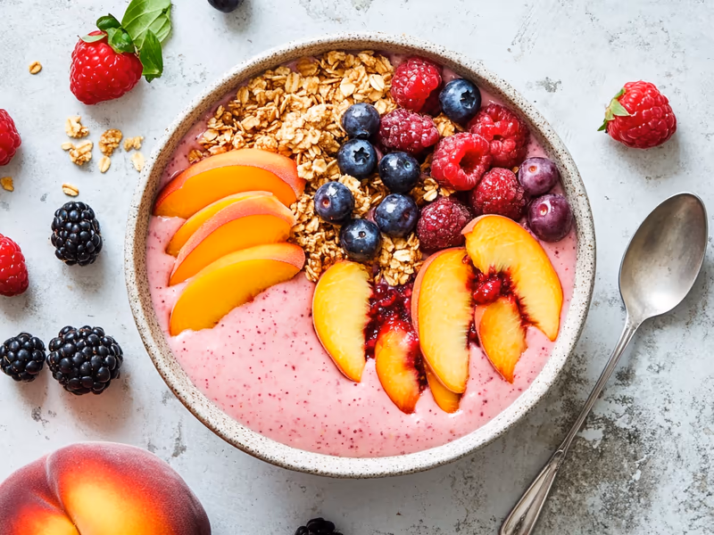 Peach Berry Smoothie Bowl - Ninja Creami Recipe