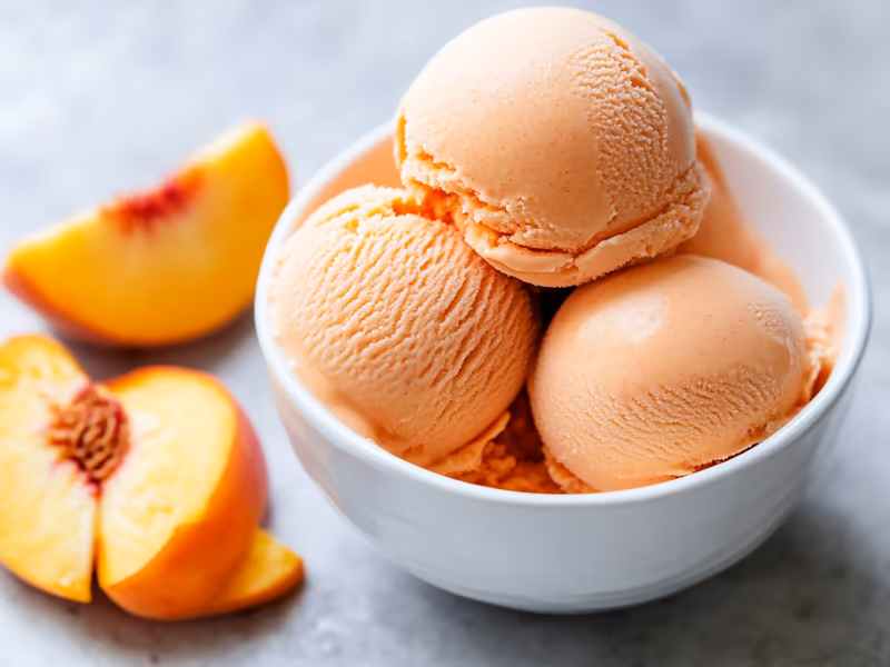Peach Vanilla Cream Gelato - Ninja Creami Recipe