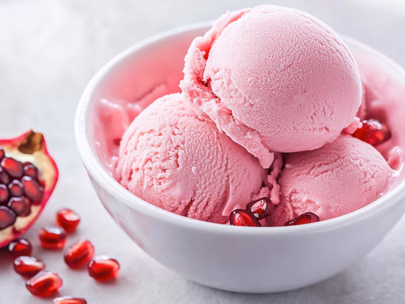 Pomegranate Vanilla Greek Frozen Yogurt