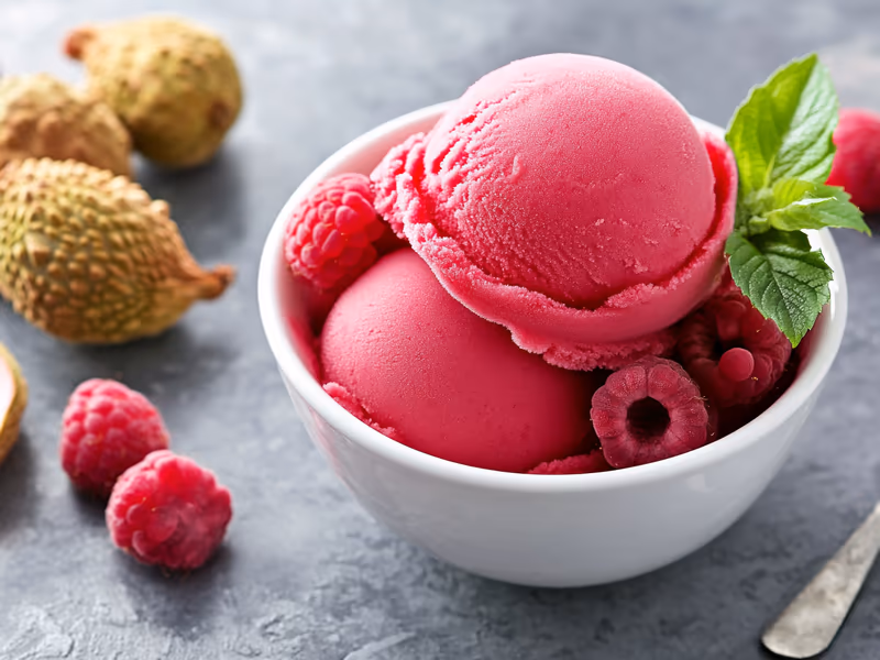 Raspberry Lychee Sorbet - Ninja Creami Recipe