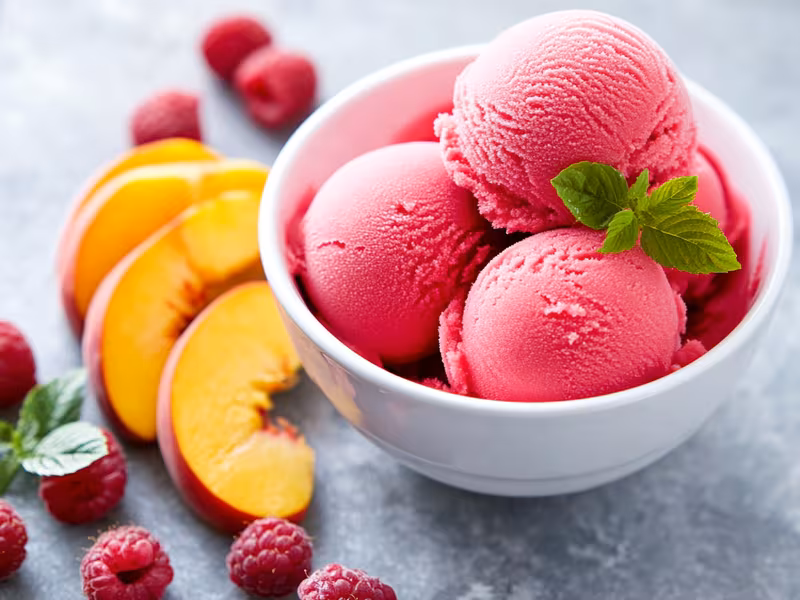 Raspberry Peach Sorbet