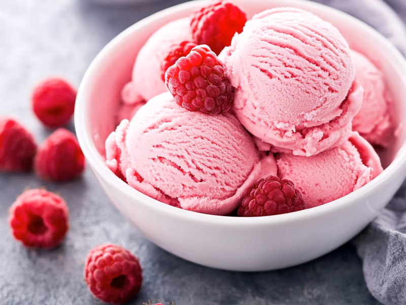 Raspberry Vanilla Protein Ice Cream - Ninja Creami Recipe