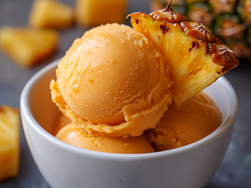 Roasted Pineapple Sorbet - Ninja Creami Recipe