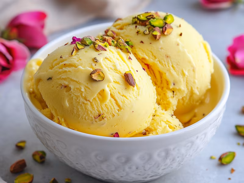 Saffron Rose Ice Cream - Ninja Creami Recipe
