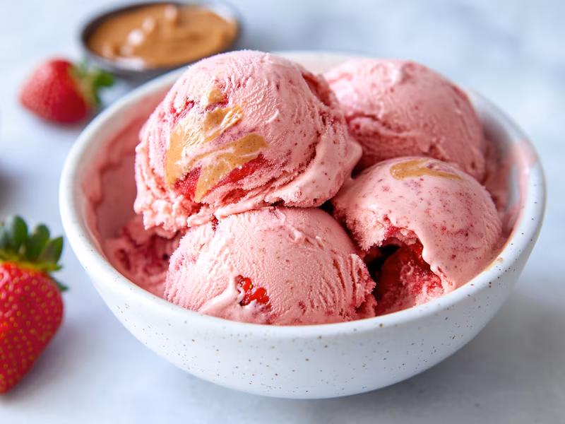 Strawberry Almond Butter Ice Cream - Ninja Creami Recipe