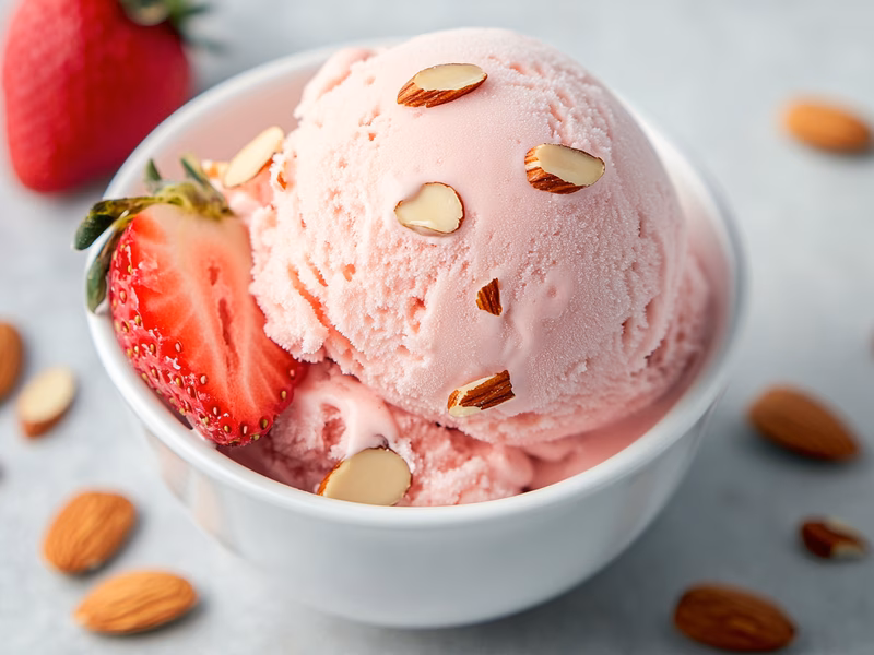 Fresa Almendra Crujiente Helado - Ninja Creami Recipe
