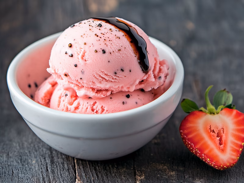 Fresa Balsamic Pepper Helado - Ninja Creami Recipe