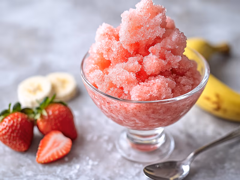 Strawberry Banana Italian Ice - Ninja Creami Recipe
