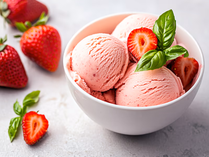 Strawberry Basil Gelato - Ninja Creami Recipe
