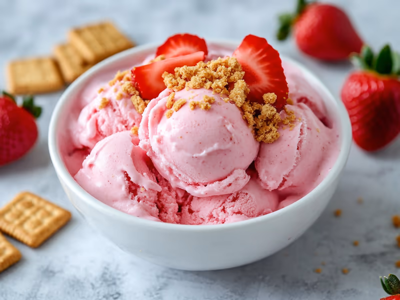 Strawberry Cheesecake Greek Frozen Yogurt - Ninja Creami Recipe