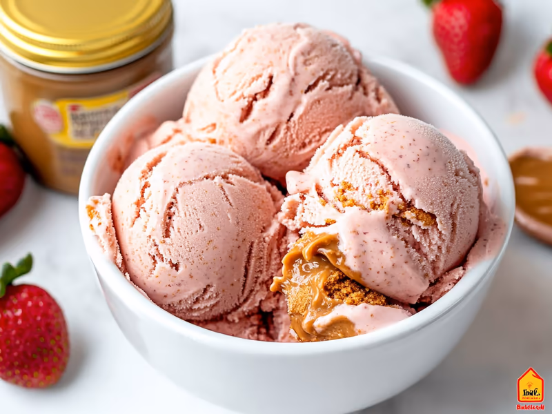 Strawberry Cookie Butter Ice Cream - Ninja Creami Recipe