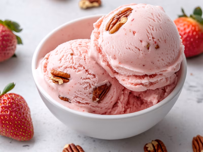 Strawberry Pecan Ice Cream - Ninja Creami Recipe