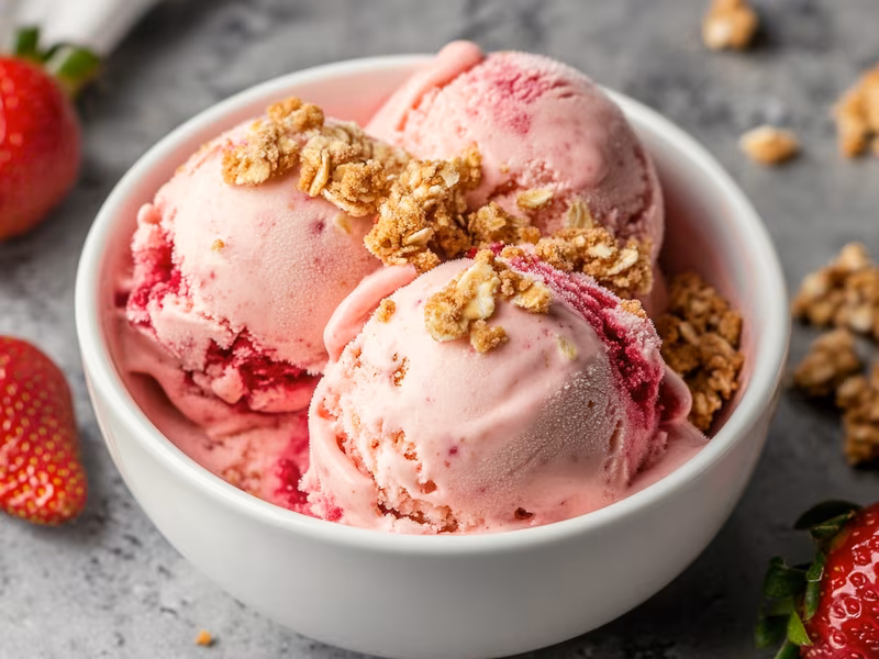 Strawberry Rhubarb Ice Cream - Ninja Creami Recipe