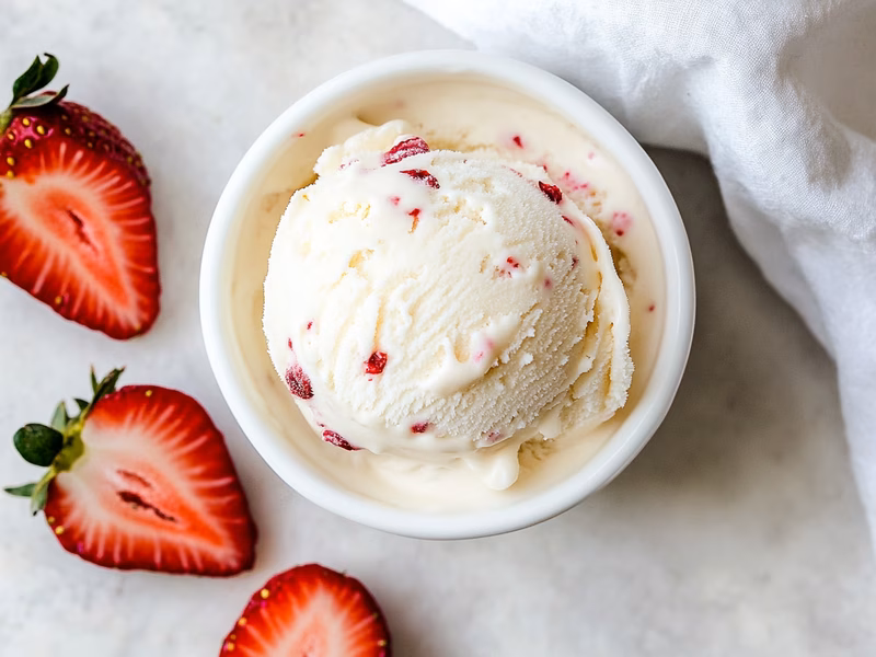 Fresa Vainilla Proteína Helado Ligero