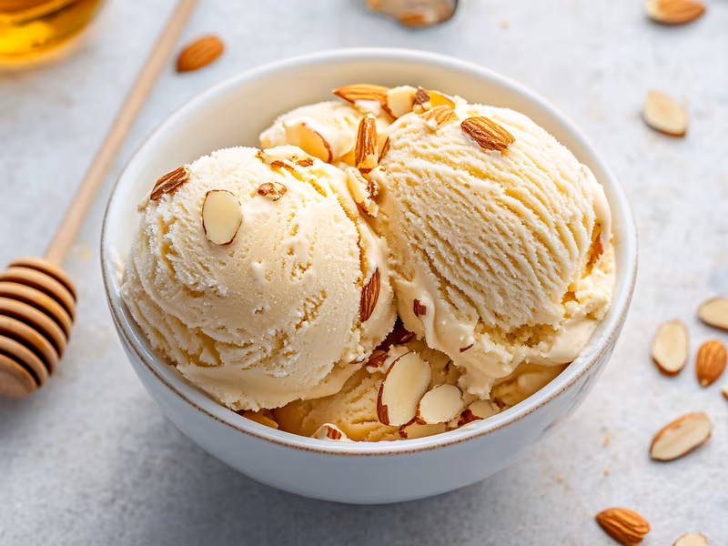 Toasted Almond Honey Ice Cream - Ninja Creami Recipe