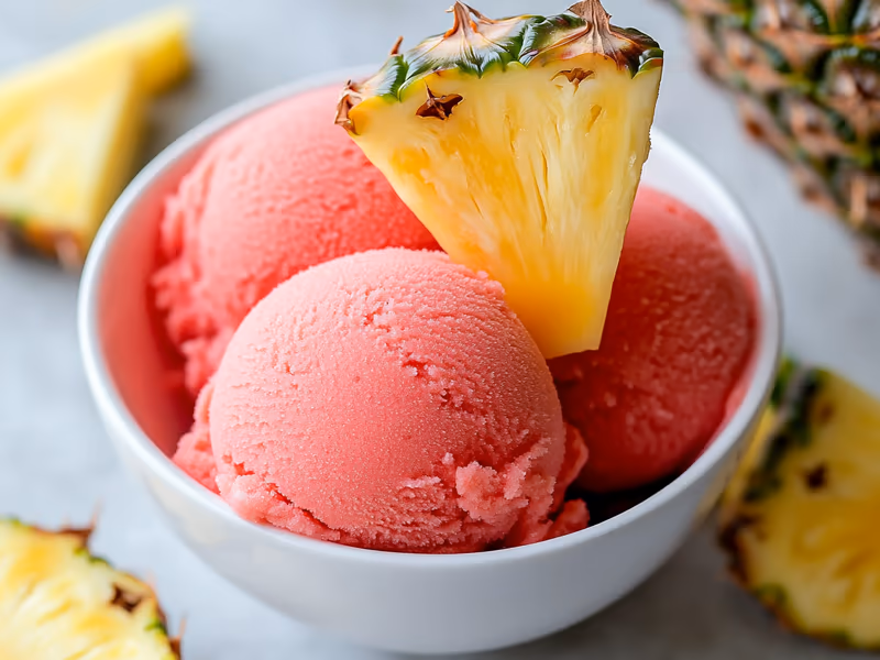 Tropical Guava Pineapple Sorbet - Ninja Creami Recipe