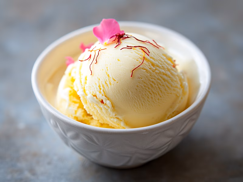 Vanilla Saffron Rose Ice Cream - Ninja Creami Recipe
