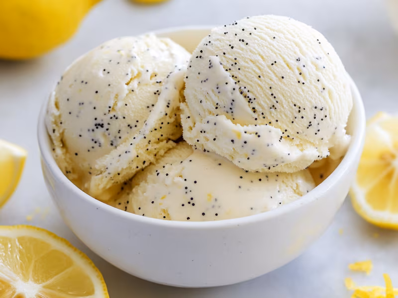 Vegan Lemon Poppy Seed Ice Cream - Ninja Creami Recipe