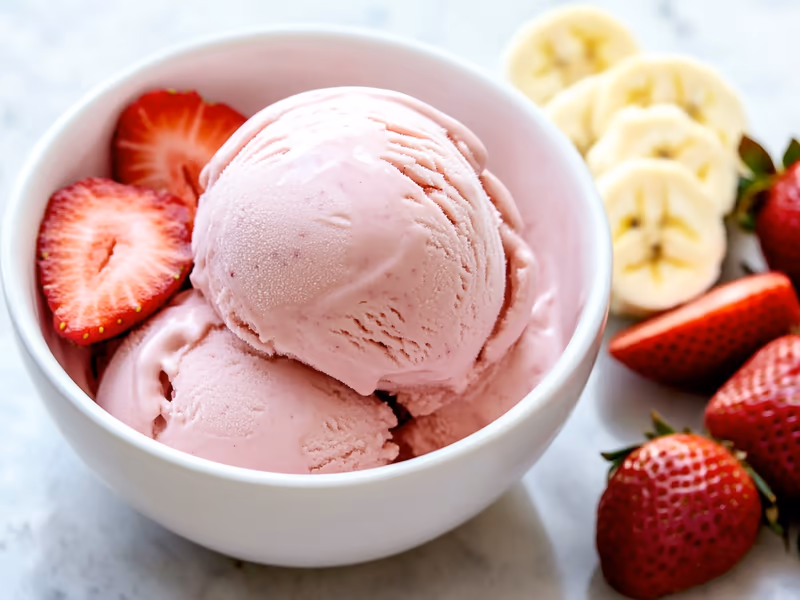 Vegan Strawberry Banana Ice Cream - Ninja Creami Recipe