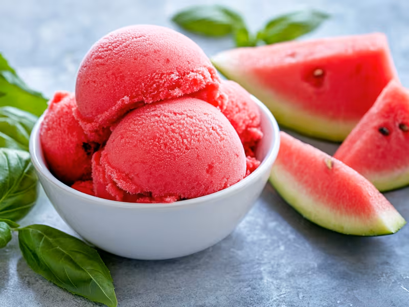Watermelon Basil Sorbet - Ninja Creami Recipe