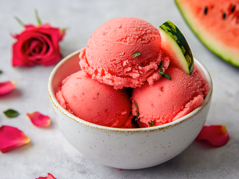 Watermelon Rose Sorbet - Ninja Creami Recipe